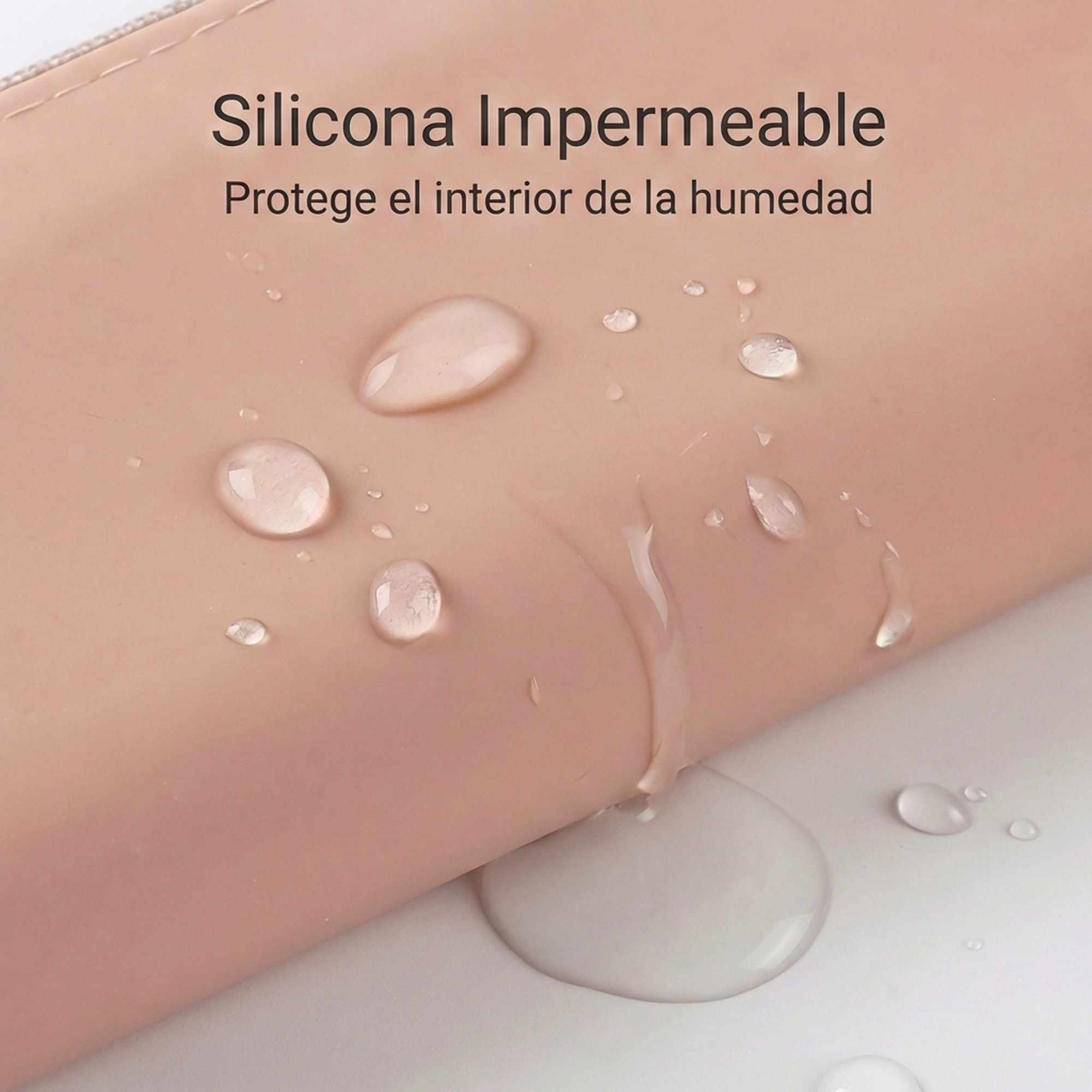 Estuche Rígido de Silicona con Cremallera – Funda Organizadora para Lápices, Maquillaje y Accesorios – Rosa - imagen 4