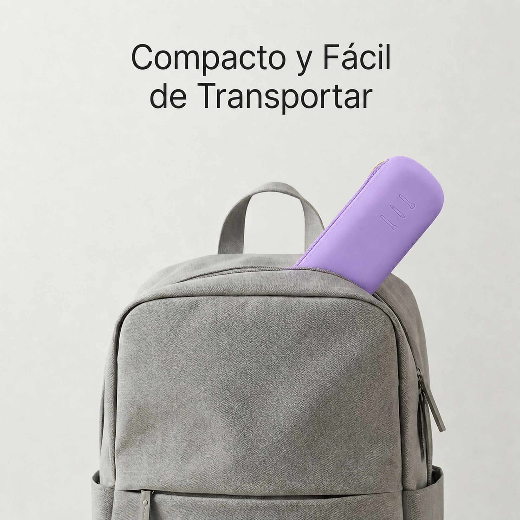Estuche Rígido de Silicona con Cremallera – Funda Organizadora para Lápices, Maquillaje y Accesorios – Morado - imagen 5