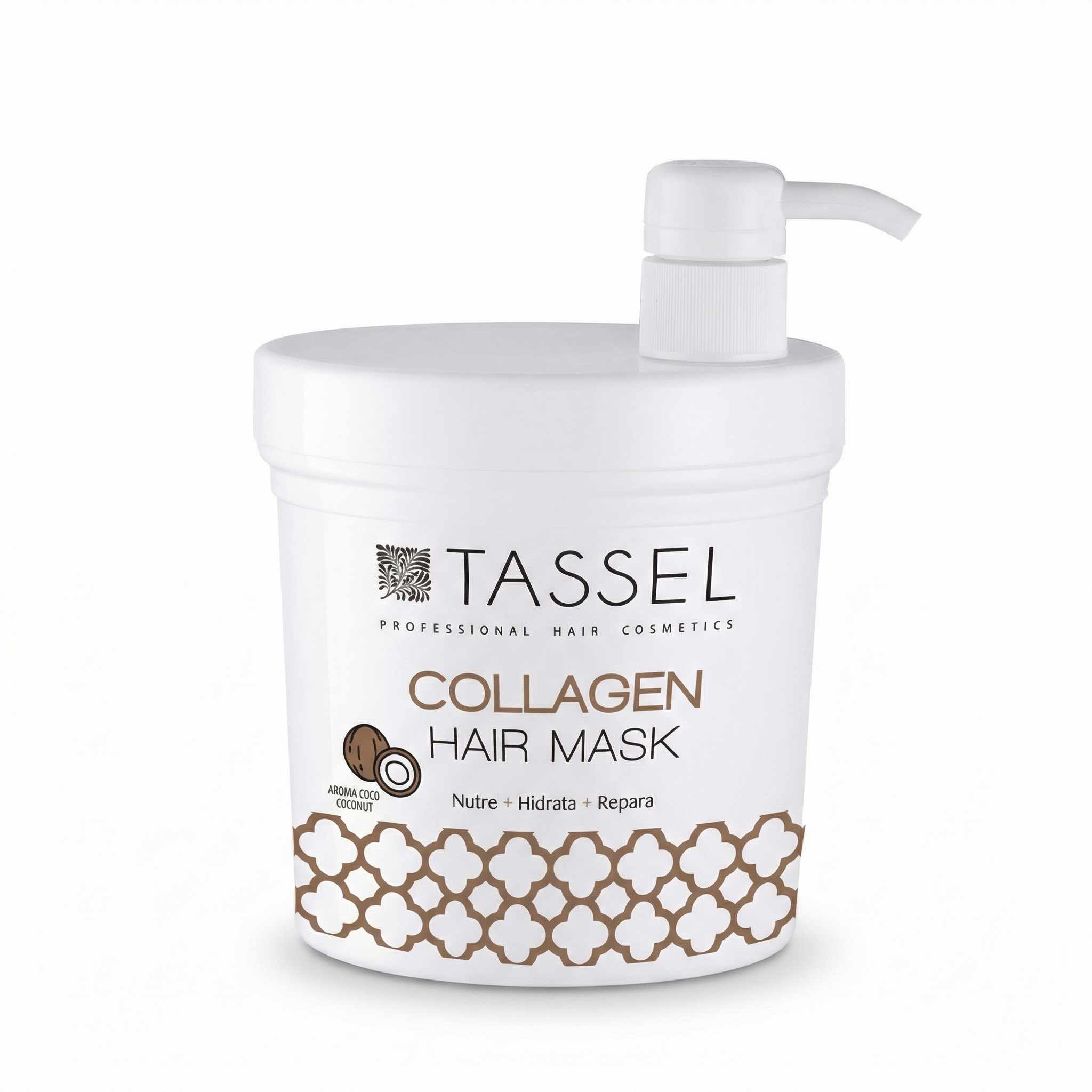 Mascarilla Capilar de Coco con Colágeno 1 Litro – Tratamiento Nutritivo y Reparador para Cabello Seco y Dañado