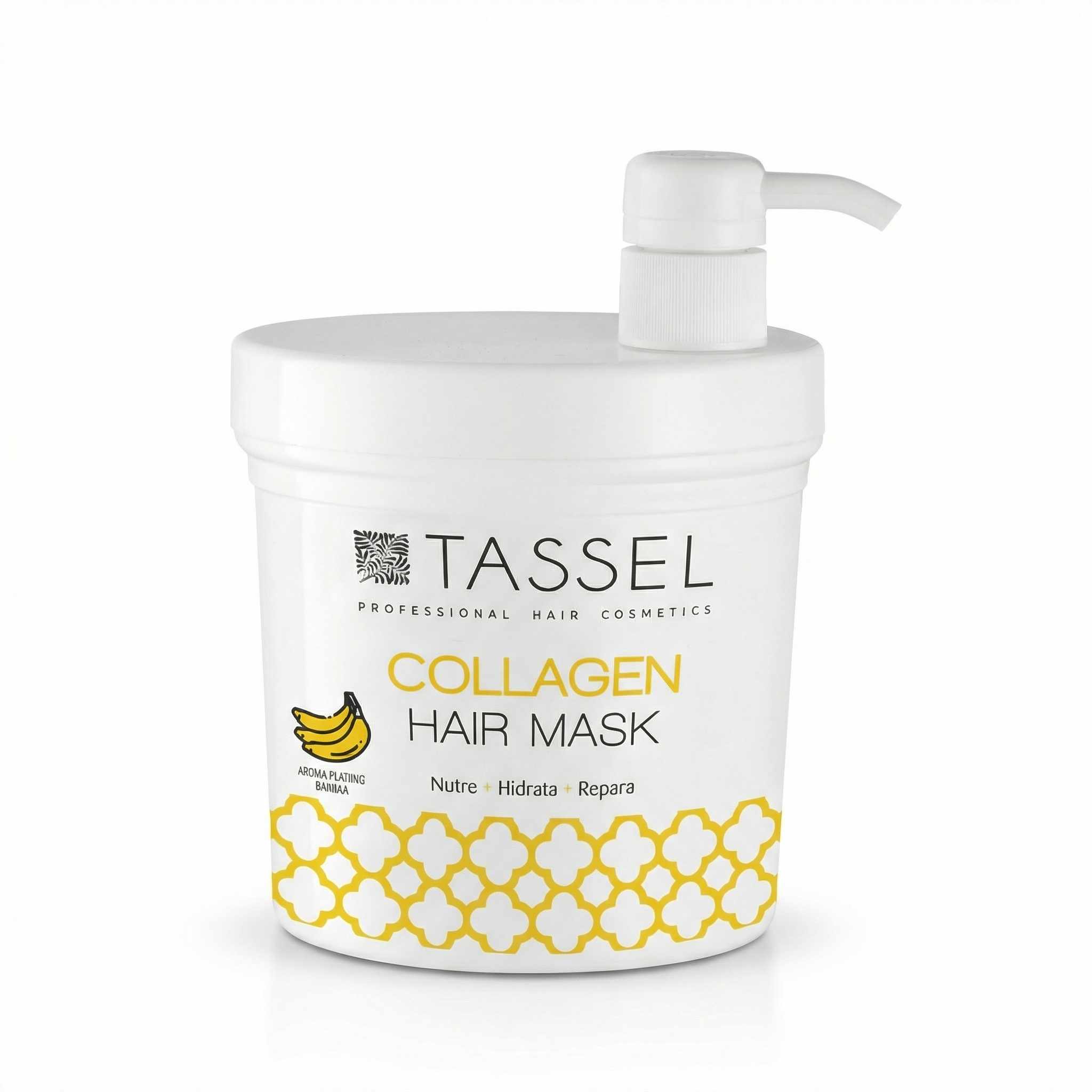 Mascarilla Capilar de Plátano con Colágeno 1 Litro – Tratamiento Nutritivo y Reparador para Cabello Seco y Dañado