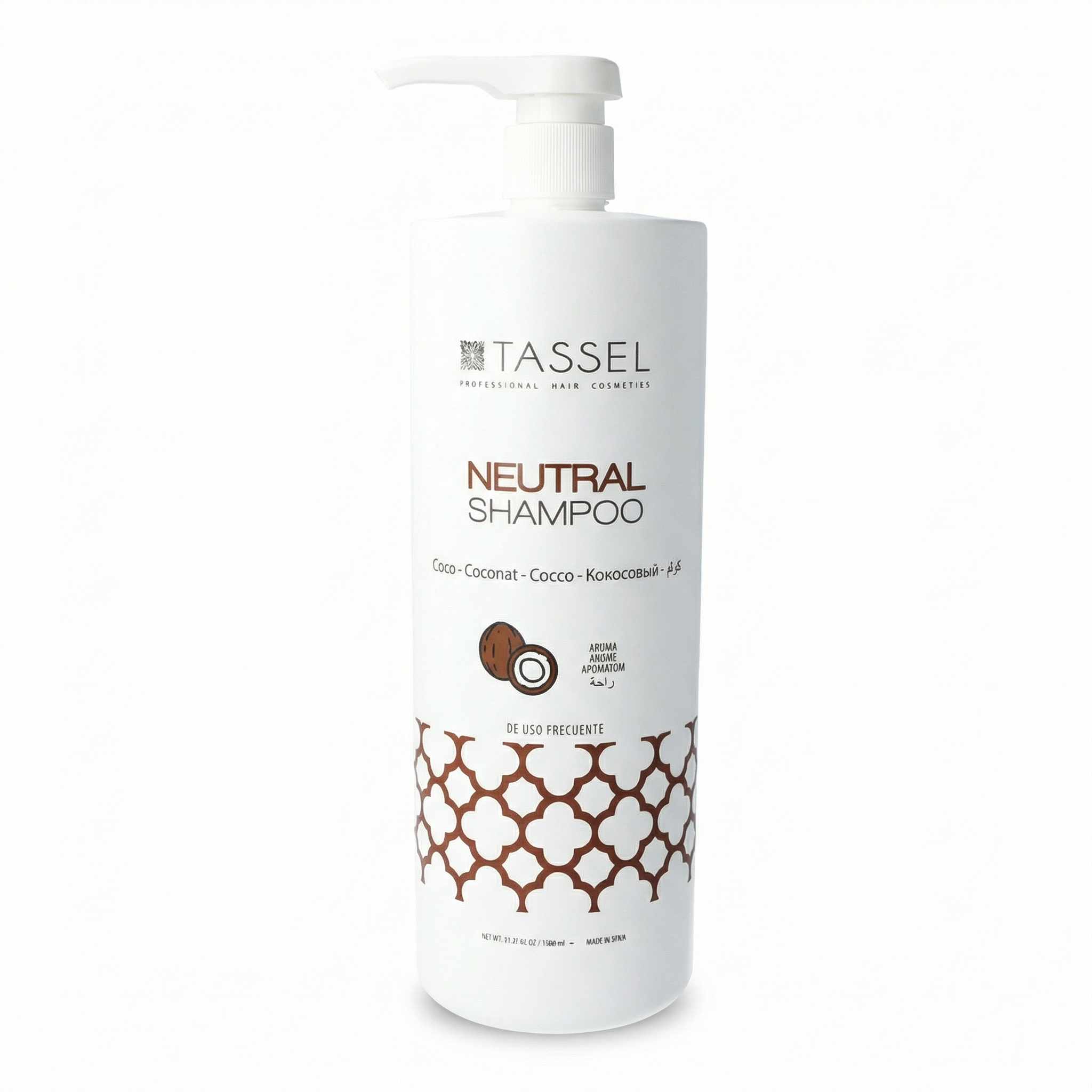Champú Neutro de Coco 1 Litro – Limpieza Suave de Uso Frecuente para Todo Tipo de Cabello