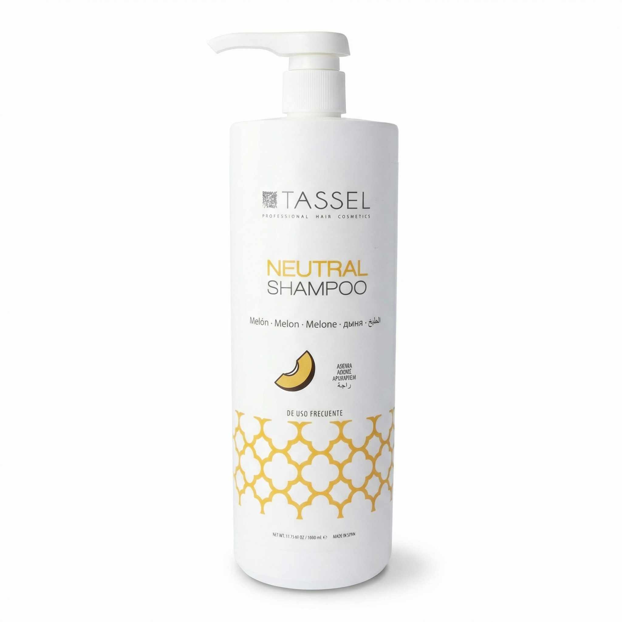 Champú Neutro de Melón 1 Litro – Limpieza Suave de Uso Frecuente para Todo Tipo de Cabello