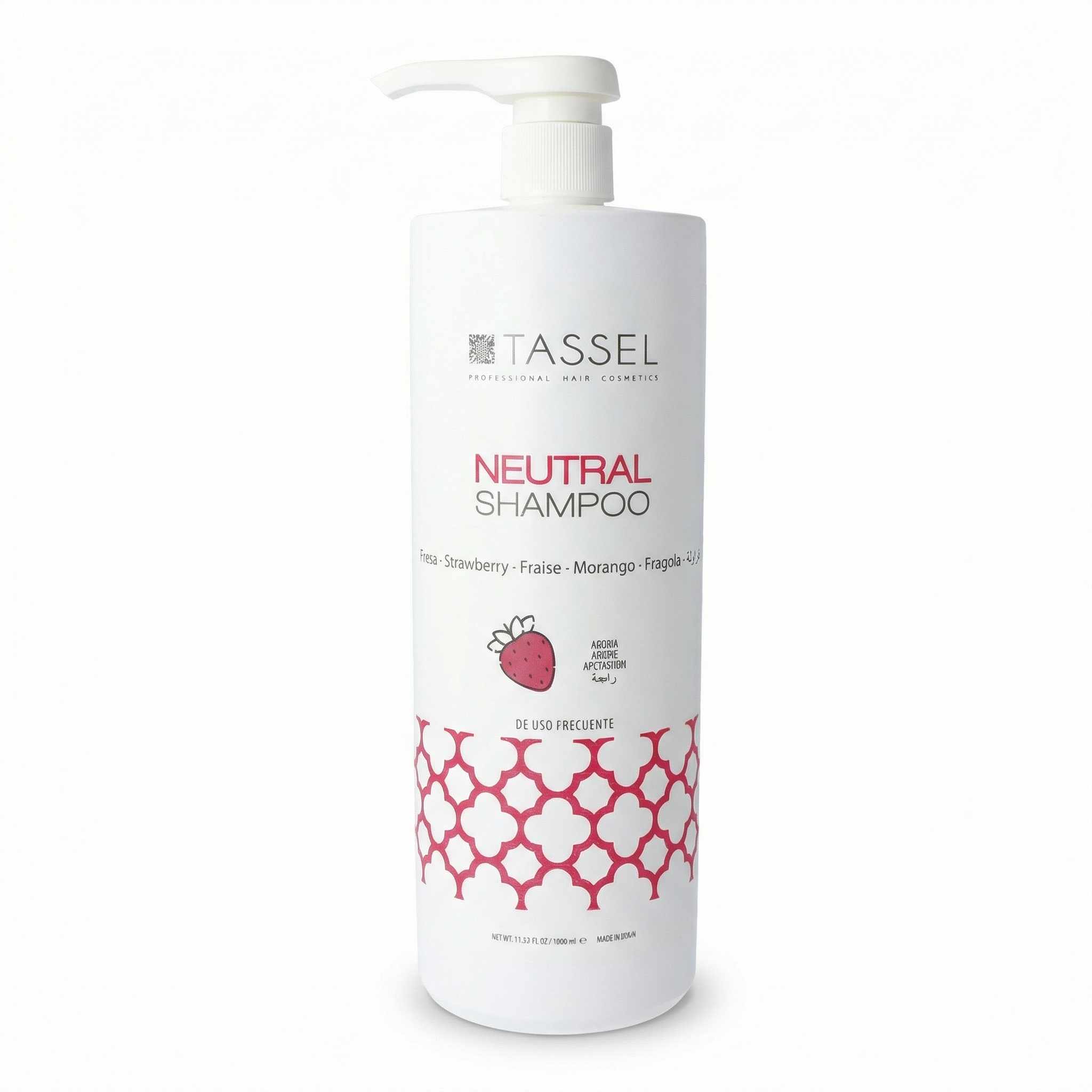 Champú Neutro de Fresa 1 Litro – Limpieza Suave de Uso Frecuente para Todo Tipo de Cabello