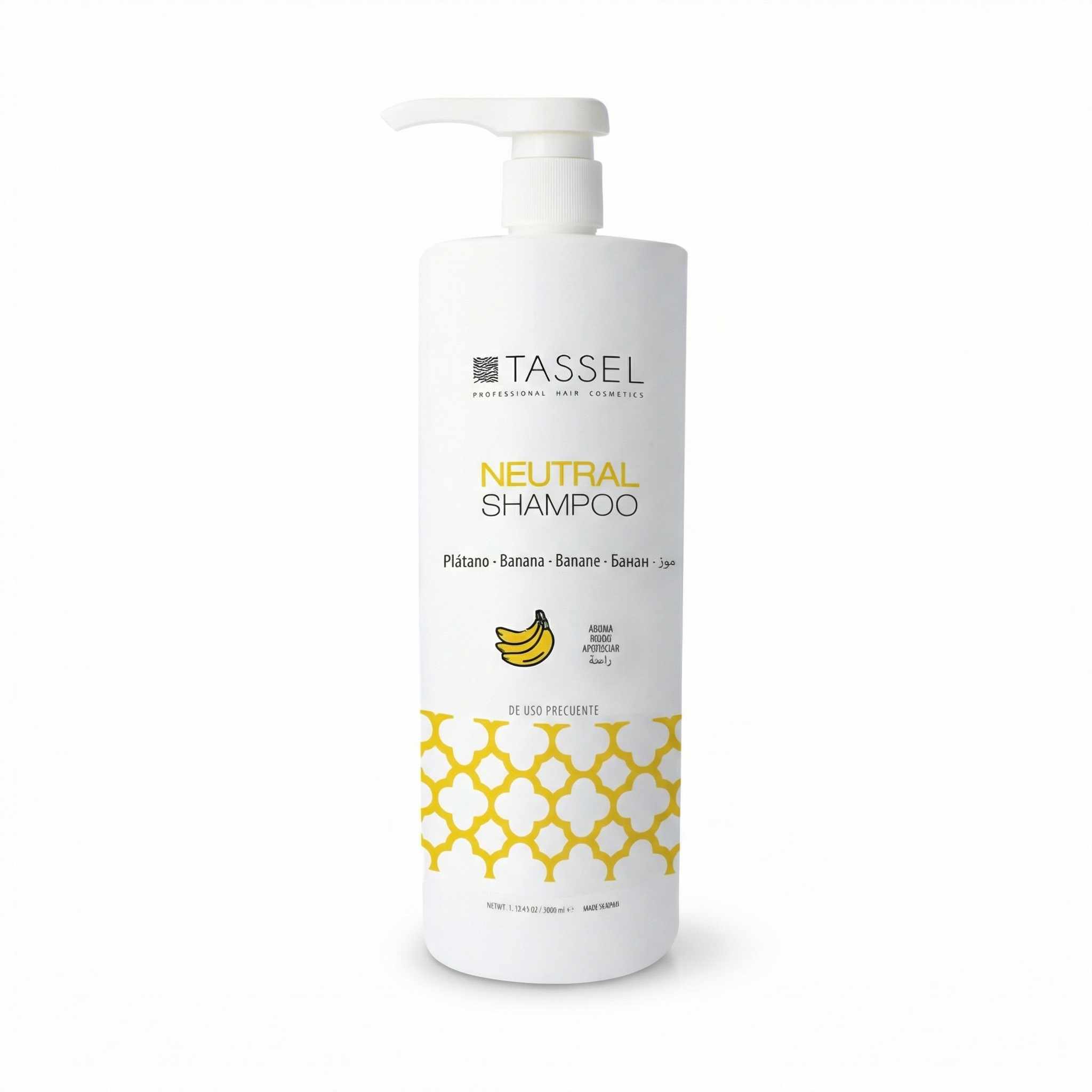Champú Neutro de Platano 1 Litro – Limpieza Suave de Uso Frecuente para Todo Tipo de Cabello