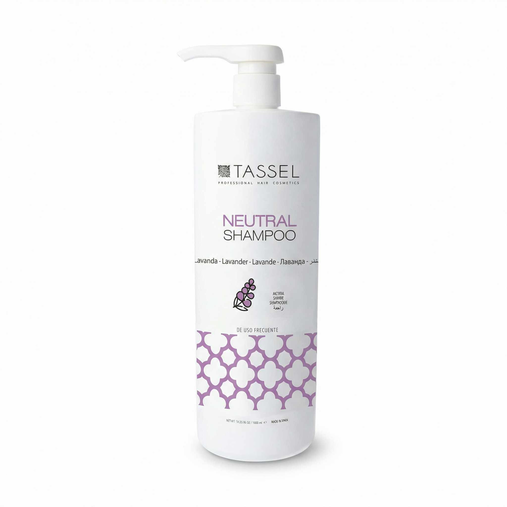Champú Neutro de Lavanda 1 Litro – Limpieza Suave de Uso Frecuente para Todo Tipo de Cabello