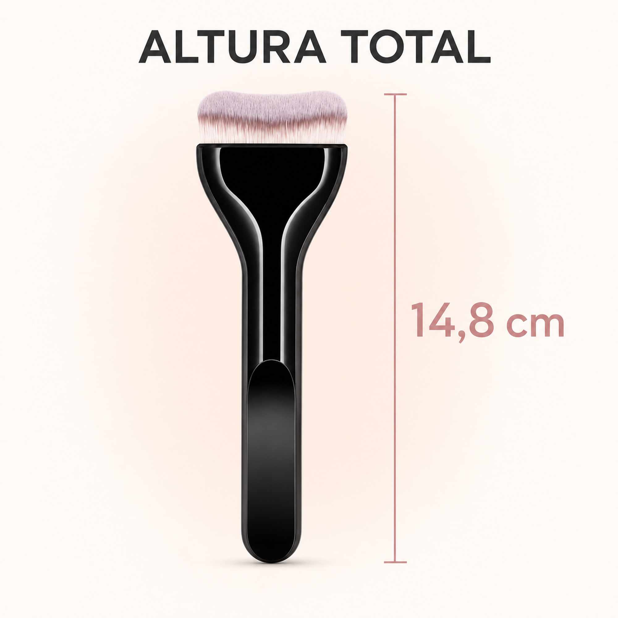 Brocha Facial Negra con Cerdas Suaves, Aplicador de Maquillaje para Base, Mascarillas y Skincare Spa - imagen 4